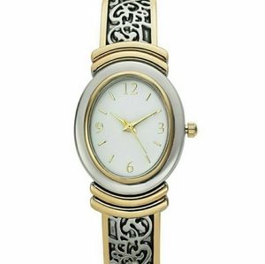 Charter Club Women’s Two-Tone Cuff Bracelet Watch